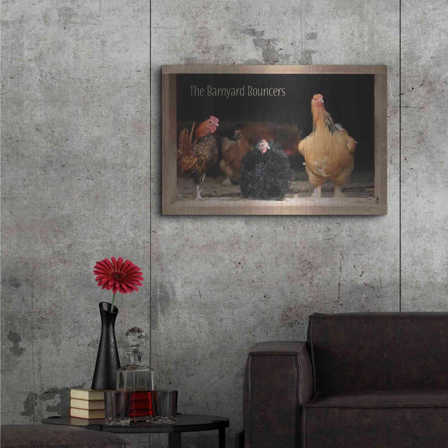 Luxe Metal Art 'Barnyard Bouncers' by Lori Deiter, Metal Wall Art,36x24