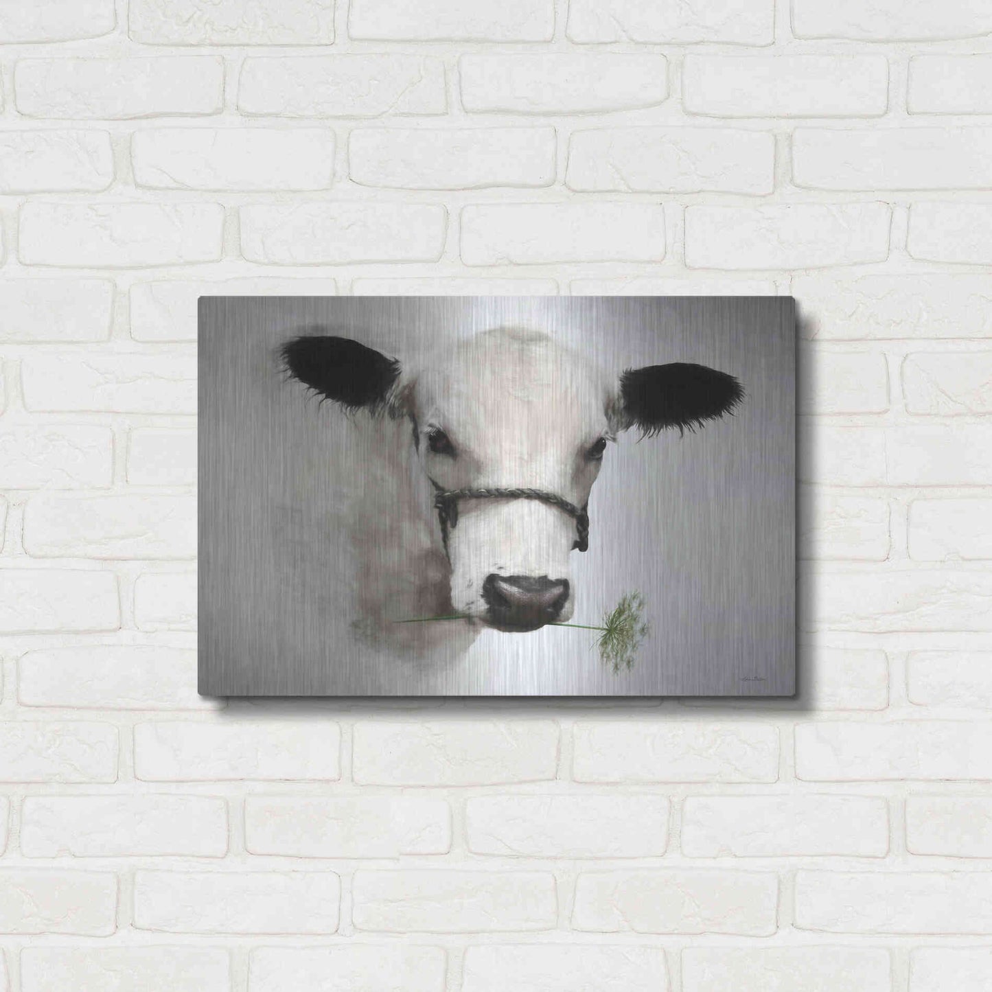Luxe Metal Art 'Flower Girl' by Lori Deiter, Metal Wall Art,24x16