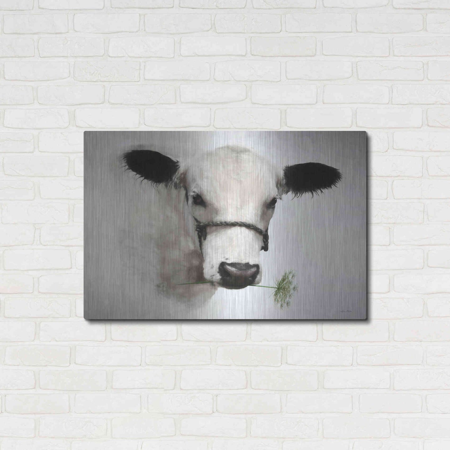 Luxe Metal Art 'Flower Girl' by Lori Deiter, Metal Wall Art,36x24