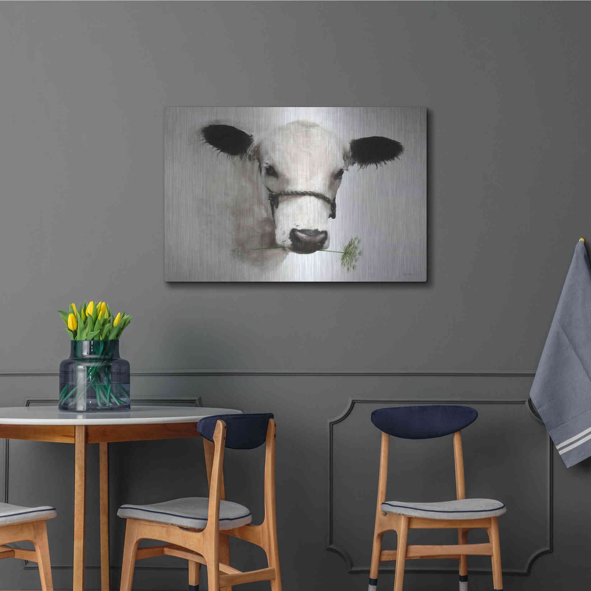 Luxe Metal Art 'Flower Girl' by Lori Deiter, Metal Wall Art,36x24