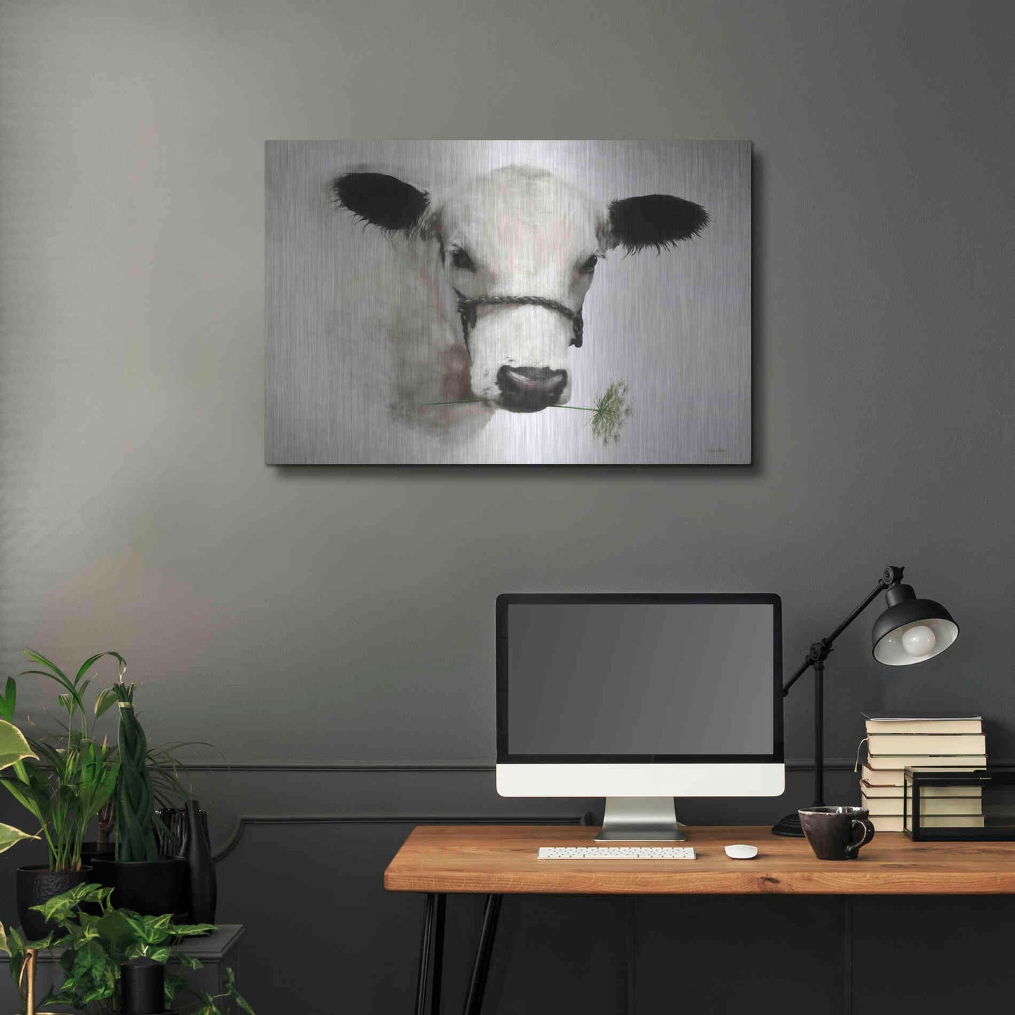 Luxe Metal Art 'Flower Girl' by Lori Deiter, Metal Wall Art,36x24