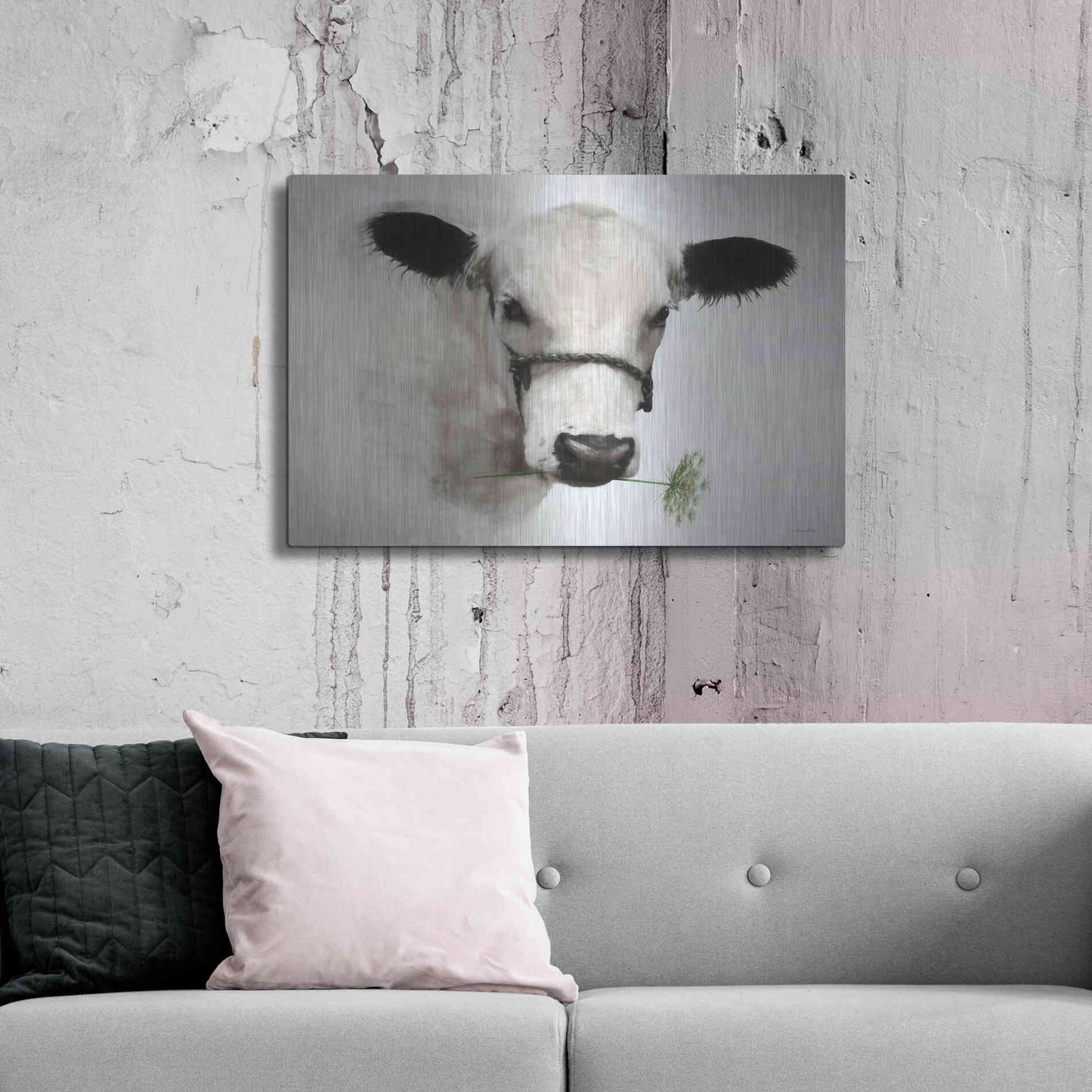 Luxe Metal Art 'Flower Girl' by Lori Deiter, Metal Wall Art,36x24