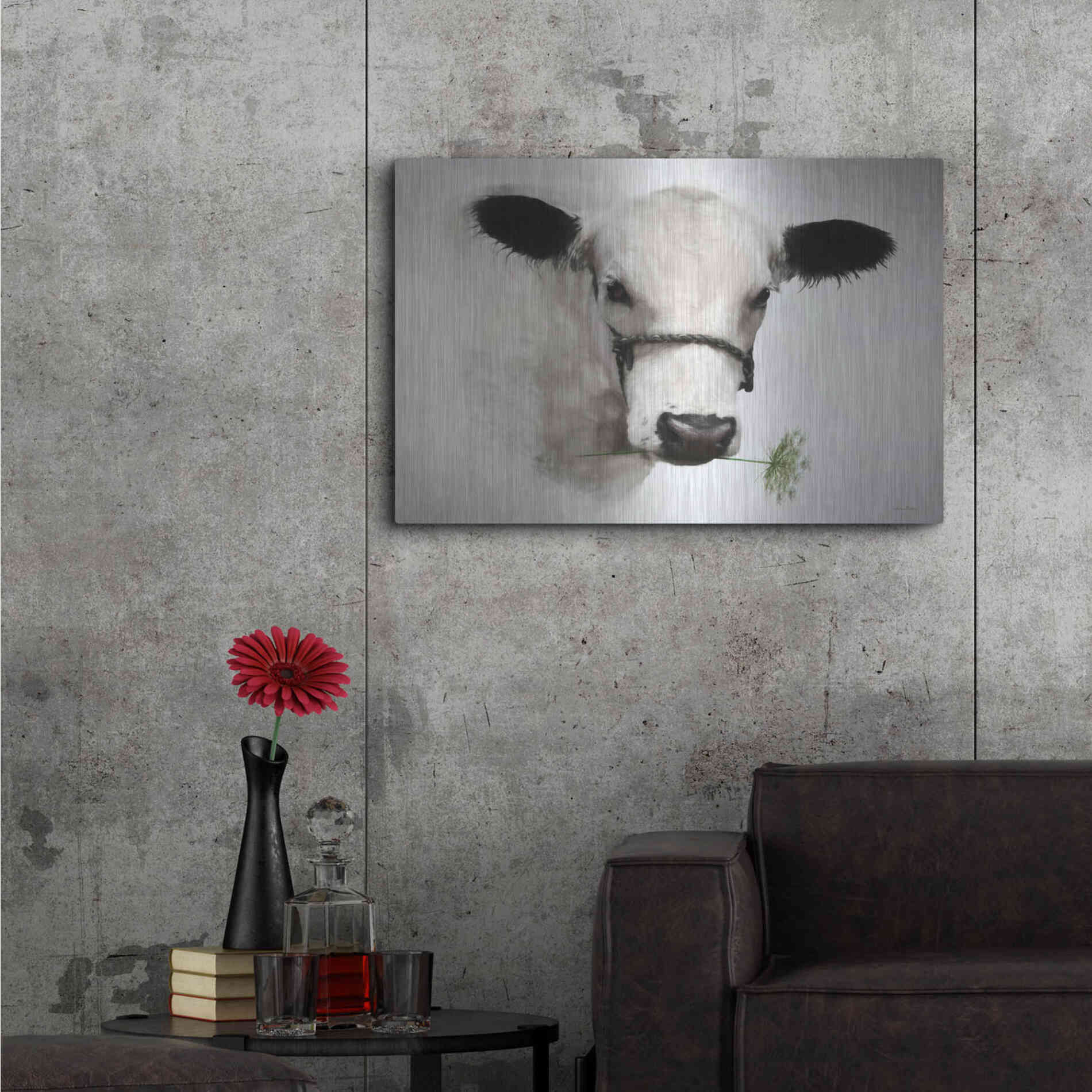 Luxe Metal Art 'Flower Girl' by Lori Deiter, Metal Wall Art,36x24