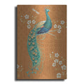 Luxe Metal Art 'Ornate Peacock IX Spice' by Daphne Brissonet, Metal Wall Art