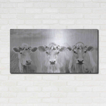 Luxe Metal Art 'The Flower Girls' by Lori Deiter, Metal Wall Art,48x24
