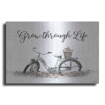 Luxe Metal Art 'Grow Through Life' by Lori Deiter, Metal Wall Art