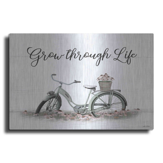 Luxe Metal Art 'Grow Through Life' by Lori Deiter, Metal Wall Art