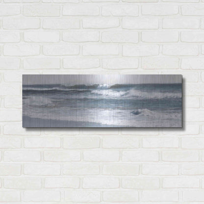 Luxe Metal Art 'Ocean Panorama' by Lori Deiter, Metal Wall Art,36x12