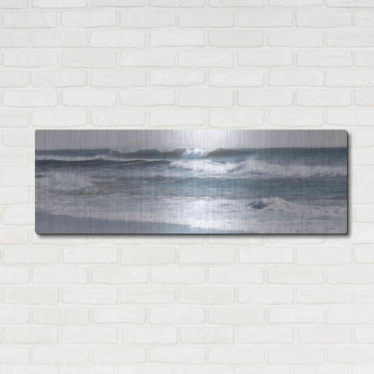 Luxe Metal Art 'Ocean Panorama' by Lori Deiter, Metal Wall Art,48x16