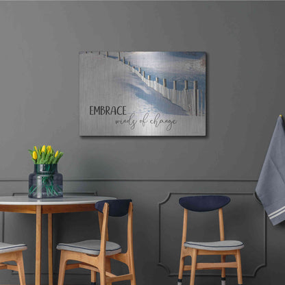 Luxe Metal Art 'Embrace Winds of Change' by Lori Deiter, Metal Wall Art,36x24