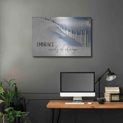 Luxe Metal Art 'Embrace Winds of Change' by Lori Deiter, Metal Wall Art,36x24