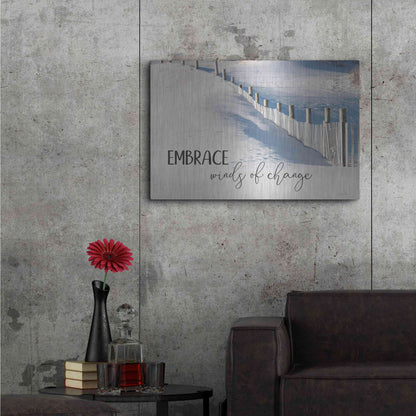 Luxe Metal Art 'Embrace Winds of Change' by Lori Deiter, Metal Wall Art,36x24