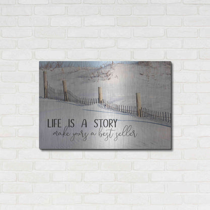Luxe Metal Art 'Life is a Story' by Lori Deiter, Metal Wall Art,36x24