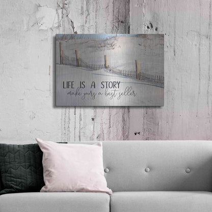 Luxe Metal Art 'Life is a Story' by Lori Deiter, Metal Wall Art,36x24