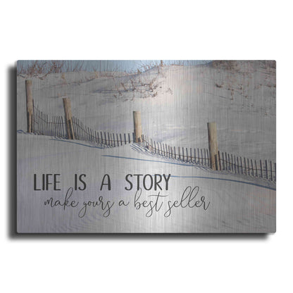 Luxe Metal Art 'Life is a Story' by Lori Deiter, Metal Wall Art
