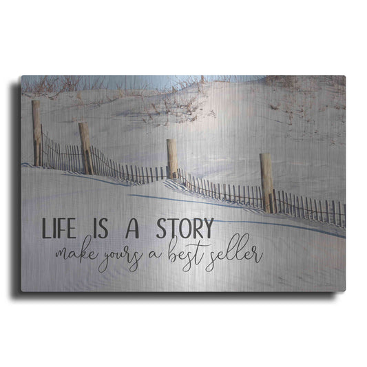 Luxe Metal Art 'Life is a Story' by Lori Deiter, Metal Wall Art