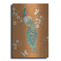 Luxe Metal Art 'Ornate Peacock X Spice' by Daphne Brissonet, Metal Wall Art