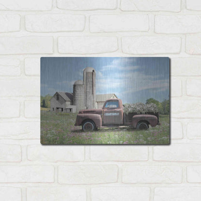 Luxe Metal Art 'Annville Summer Fields' by Lori Deiter, Metal Wall Art,16x12