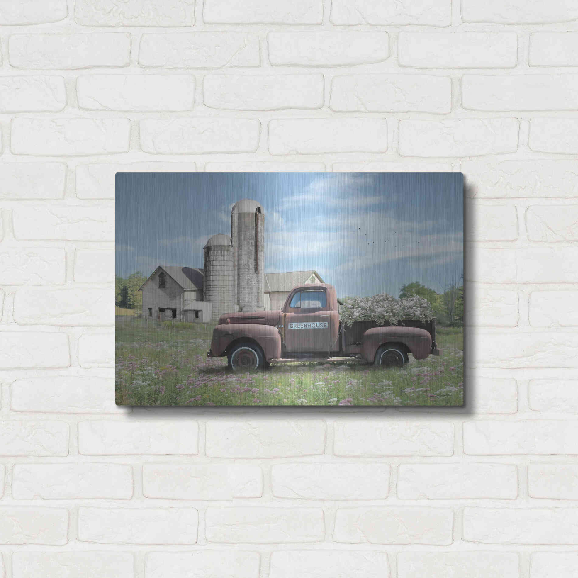 Luxe Metal Art 'Annville Summer Fields' by Lori Deiter, Metal Wall Art,24x16