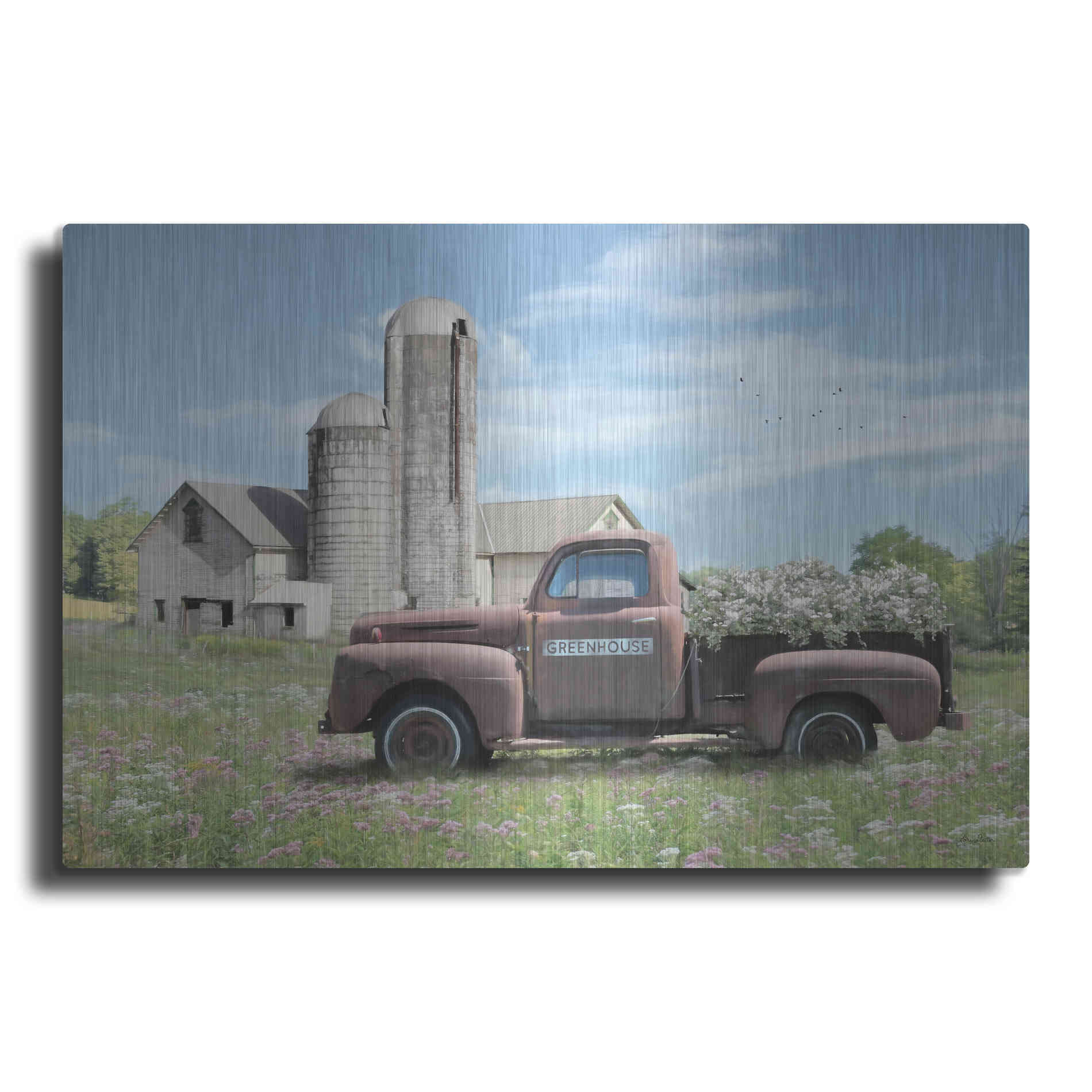 Luxe Metal Art 'Annville Summer Fields' by Lori Deiter, Metal Wall Art