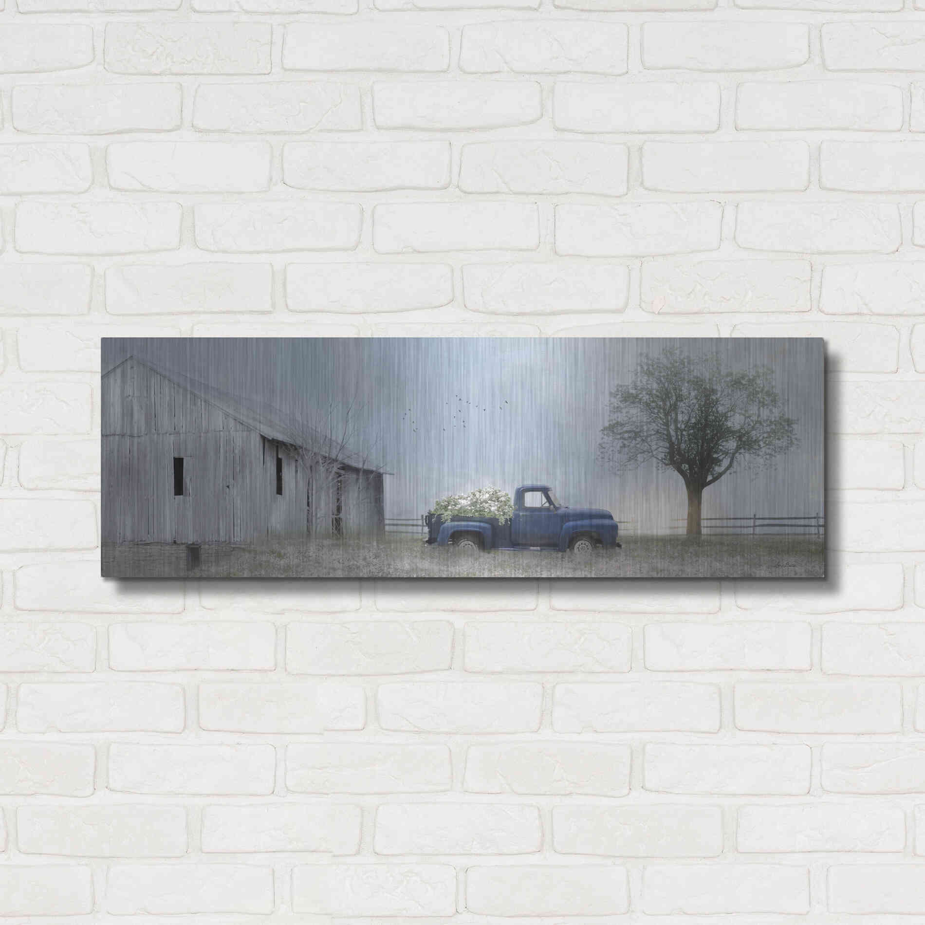 Luxe Metal Art 'Jonestown Barn' by Lori Deiter, Metal Wall Art,36x12