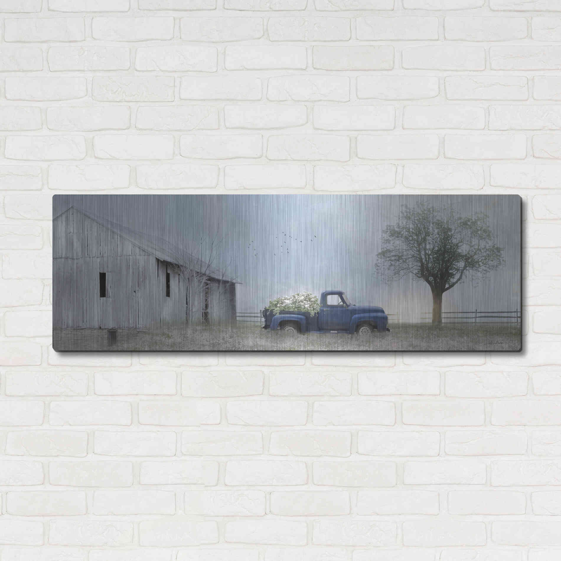 Luxe Metal Art 'Jonestown Barn' by Lori Deiter, Metal Wall Art,48x16