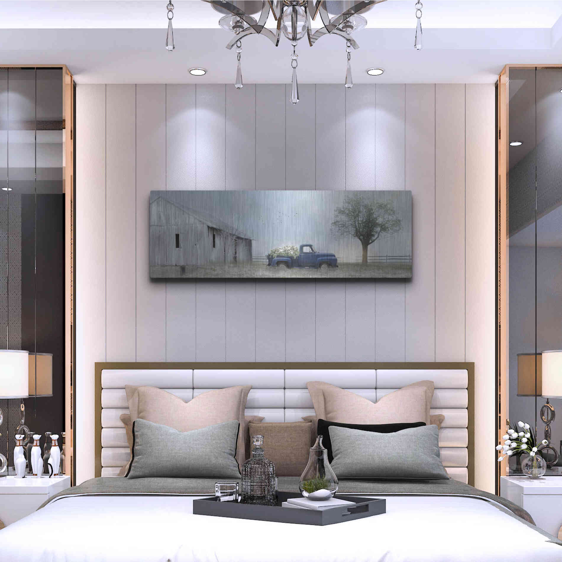 Luxe Metal Art 'Jonestown Barn' by Lori Deiter, Metal Wall Art,48x16