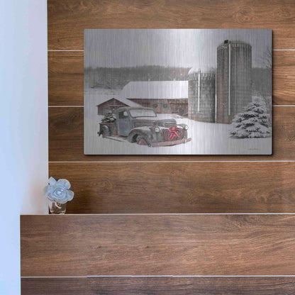 Luxe Metal Art 'North Country Christmas' by Lori Deiter, Metal Wall Art,16x12