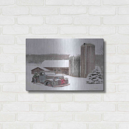 Luxe Metal Art 'North Country Christmas' by Lori Deiter, Metal Wall Art,24x16
