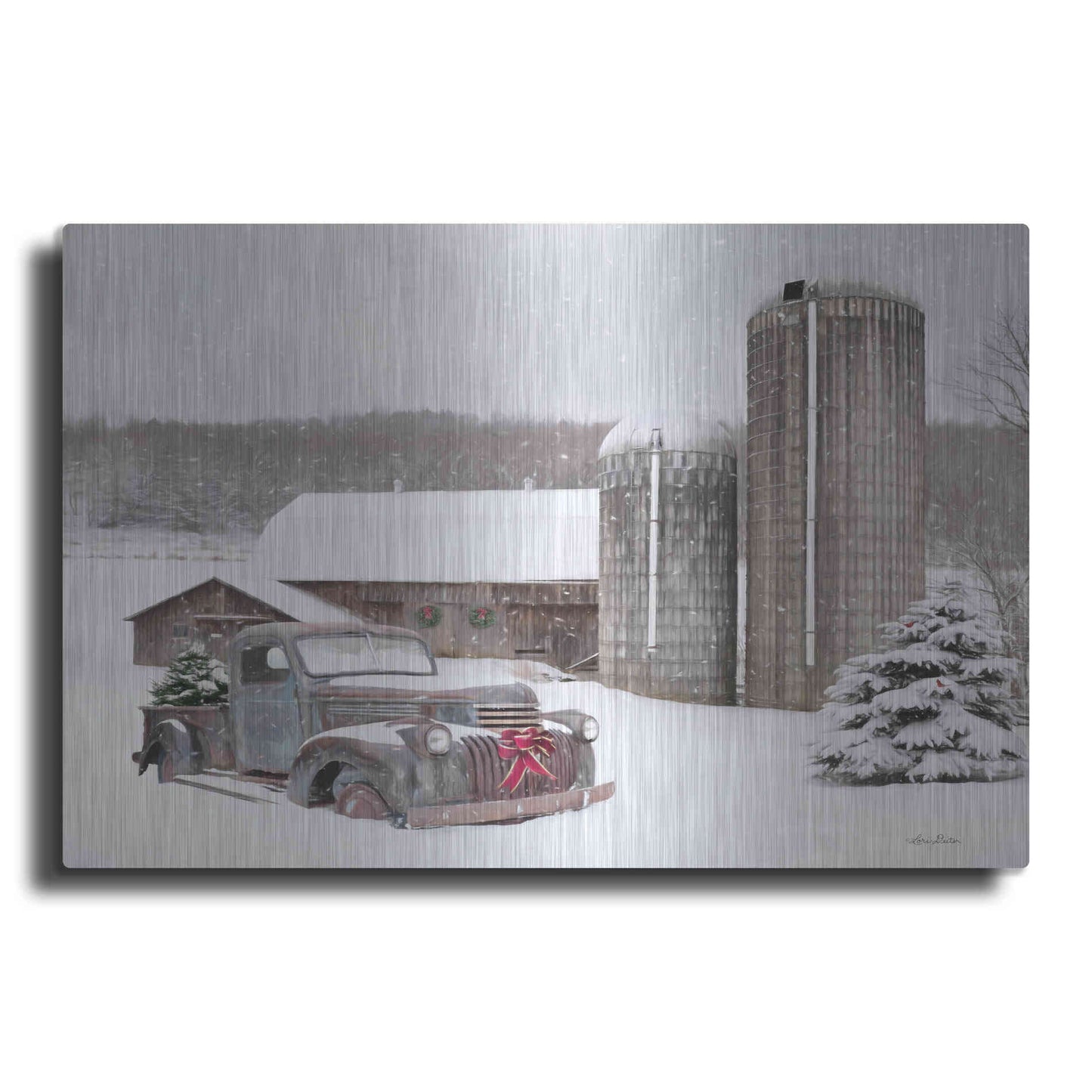 Luxe Metal Art 'North Country Christmas' by Lori Deiter, Metal Wall Art