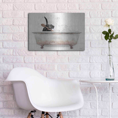 Luxe Metal Art 'Scrubbing Bubbles' by Lori Deiter, Metal Wall Art,24x16