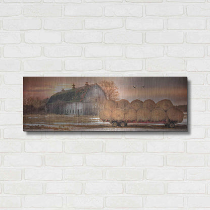 Luxe Metal Art 'Sunset on the Far' by Lori Deiter, Metal Wall Art,36x12
