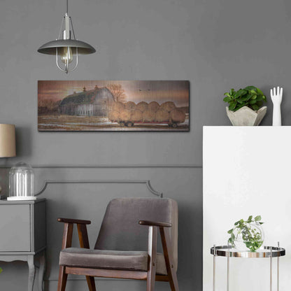 Luxe Metal Art 'Sunset on the Far' by Lori Deiter, Metal Wall Art,36x12