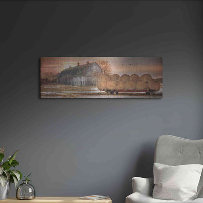 Luxe Metal Art 'Sunset on the Far' by Lori Deiter, Metal Wall Art,36x12