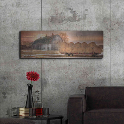 Luxe Metal Art 'Sunset on the Far' by Lori Deiter, Metal Wall Art,48x16