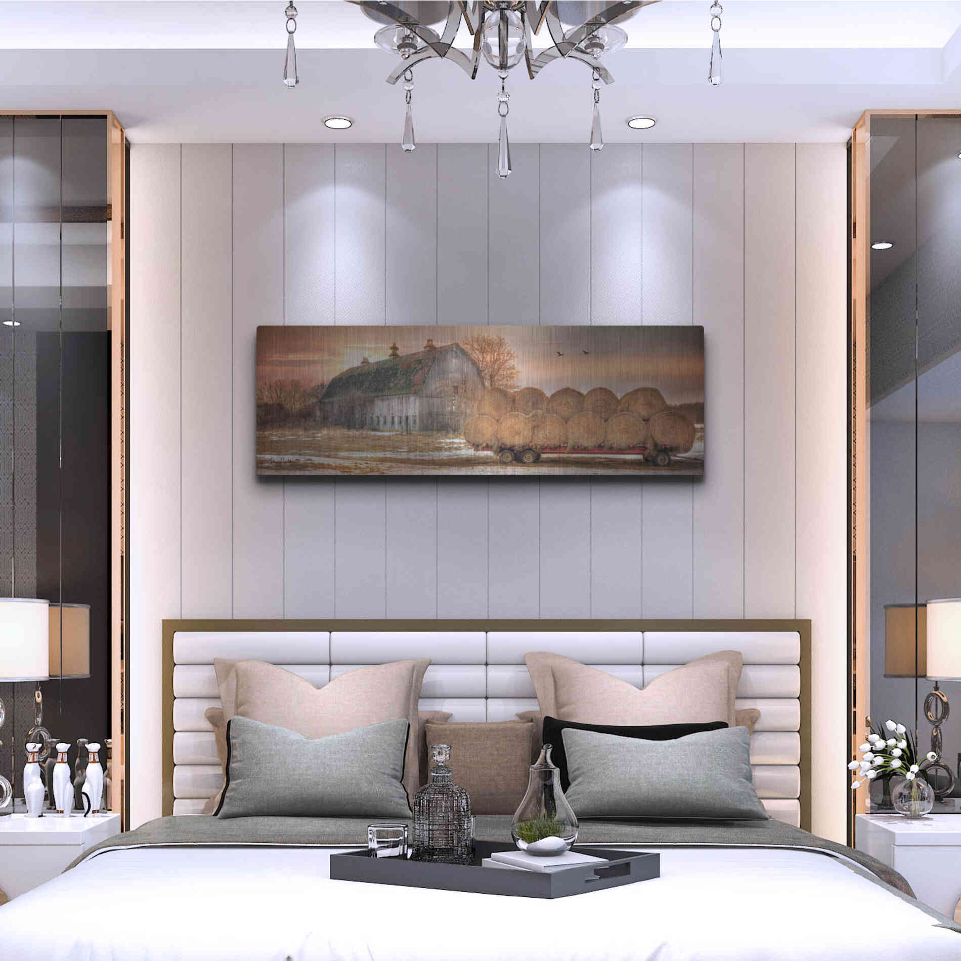 Luxe Metal Art 'Sunset on the Far' by Lori Deiter, Metal Wall Art,48x16
