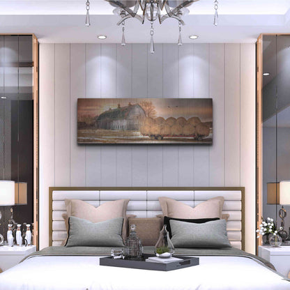 Luxe Metal Art 'Sunset on the Far' by Lori Deiter, Metal Wall Art,48x16