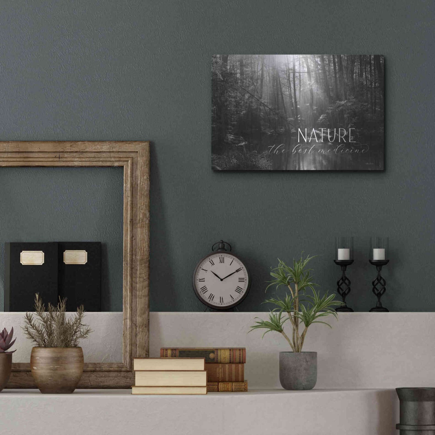 Luxe Metal Art 'Nature - The Best Medicine' by Lori Deiter, Metal Wall Art,16x12