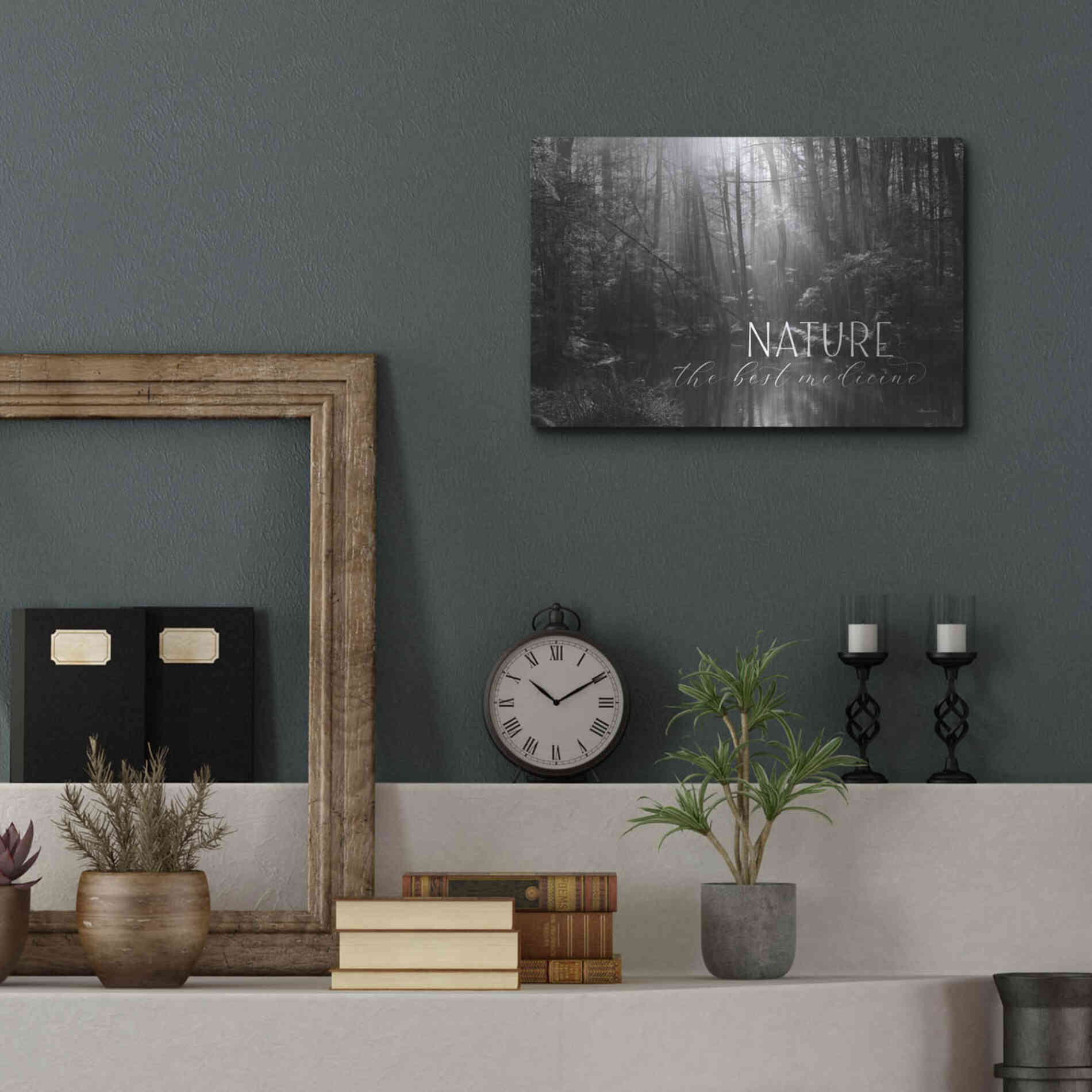 Luxe Metal Art 'Nature - The Best Medicine' by Lori Deiter, Metal Wall Art,16x12