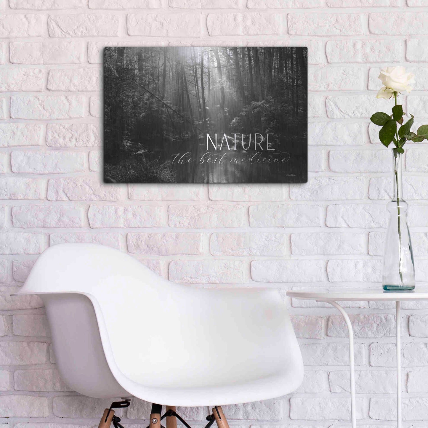 Luxe Metal Art 'Nature - The Best Medicine' by Lori Deiter, Metal Wall Art,24x16