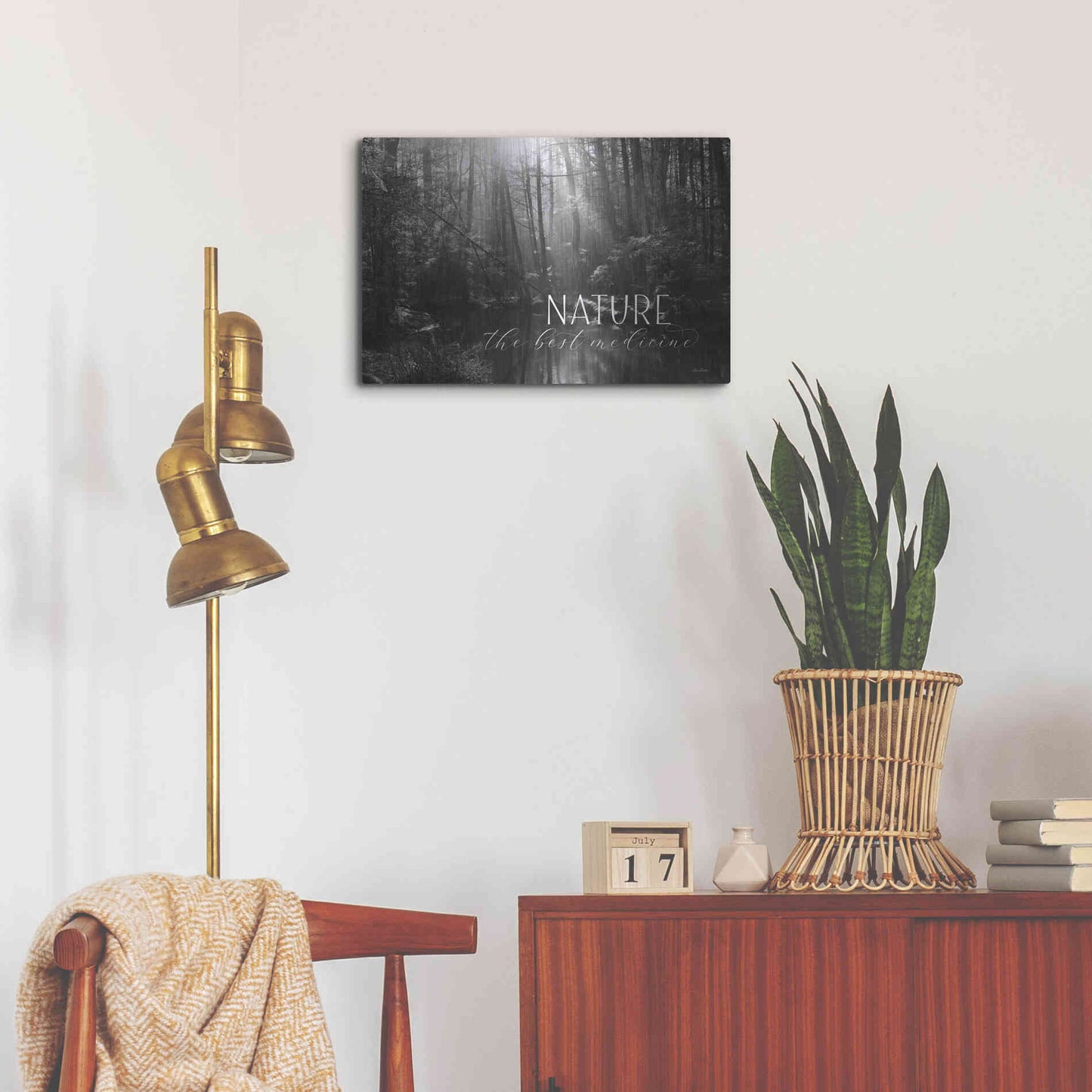 Luxe Metal Art 'Nature - The Best Medicine' by Lori Deiter, Metal Wall Art,24x16