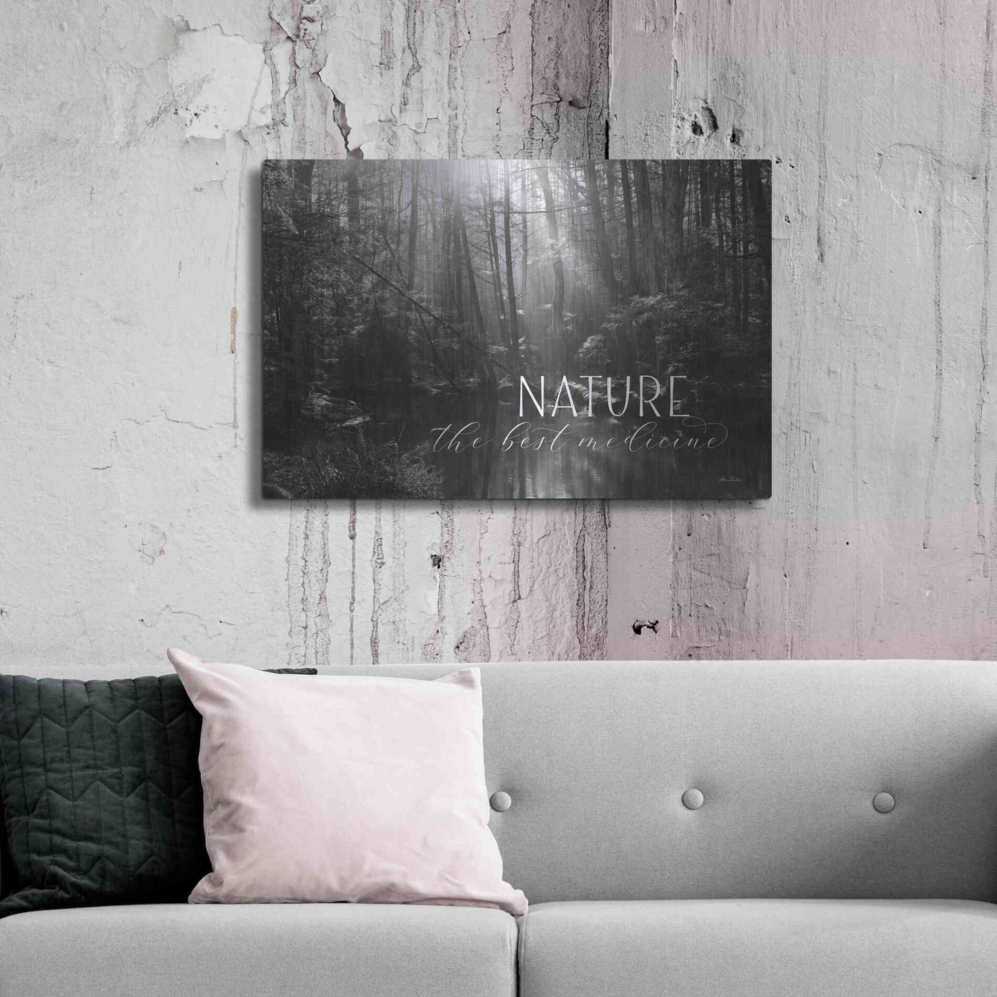 Luxe Metal Art 'Nature - The Best Medicine' by Lori Deiter, Metal Wall Art,36x24