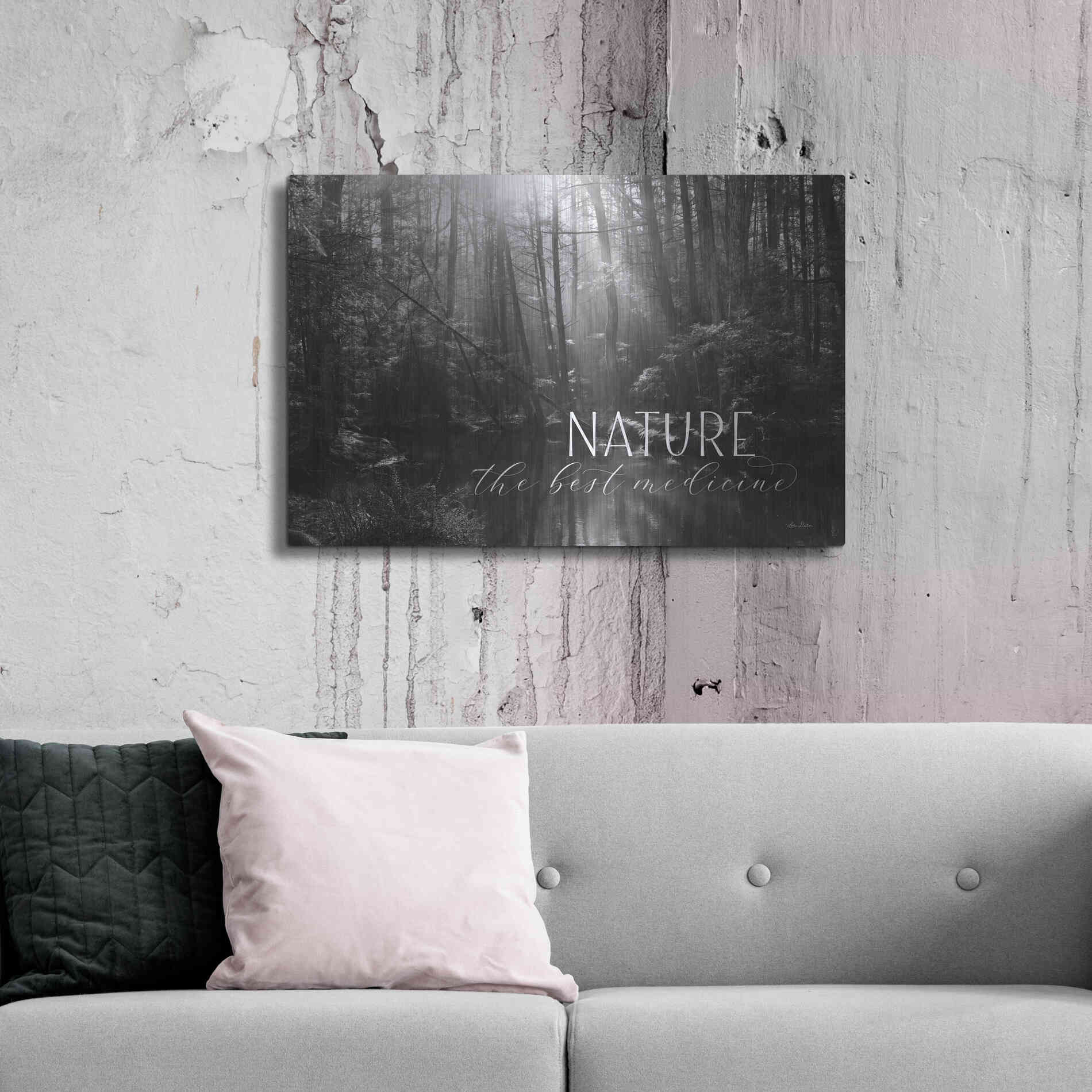 Luxe Metal Art 'Nature - The Best Medicine' by Lori Deiter, Metal Wall Art,36x24