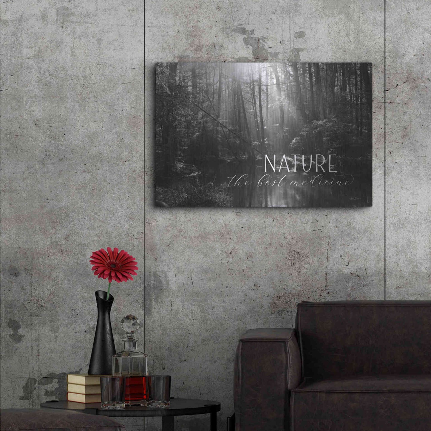 Luxe Metal Art 'Nature - The Best Medicine' by Lori Deiter, Metal Wall Art,36x24