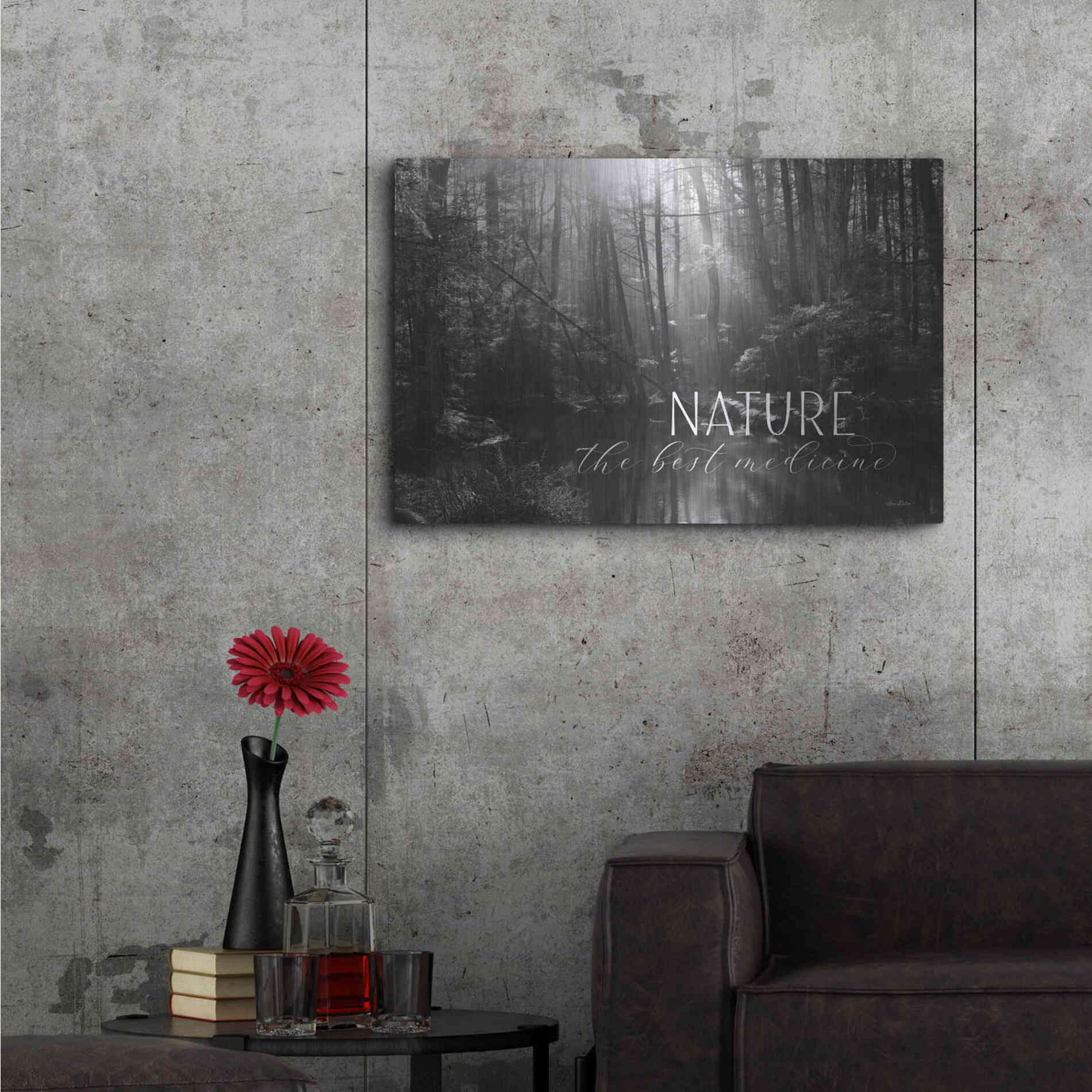 Luxe Metal Art 'Nature - The Best Medicine' by Lori Deiter, Metal Wall Art,36x24