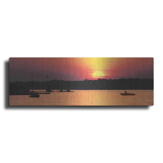 Luxe Metal Art 'River Sunset' by Lori Deiter, Metal Wall Art