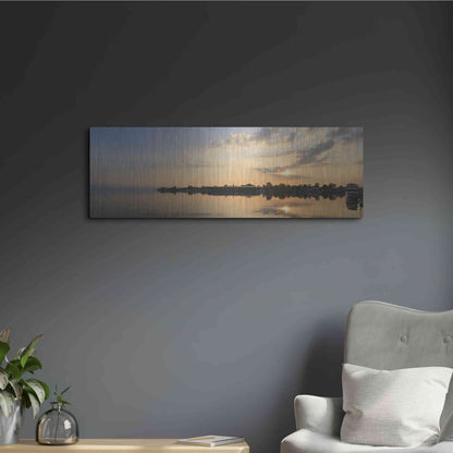 Luxe Metal Art 'French Bay Sunrise' by Lori Deiter, Metal Wall Art,36x12