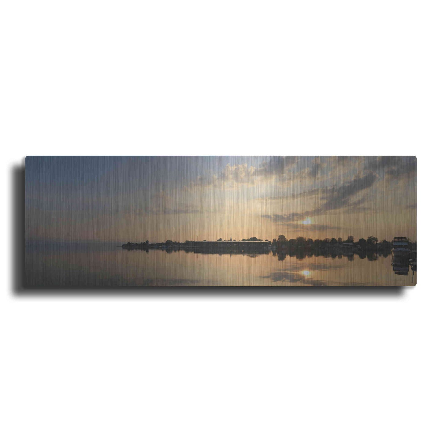 Luxe Metal Art 'French Bay Sunrise' by Lori Deiter, Metal Wall Art