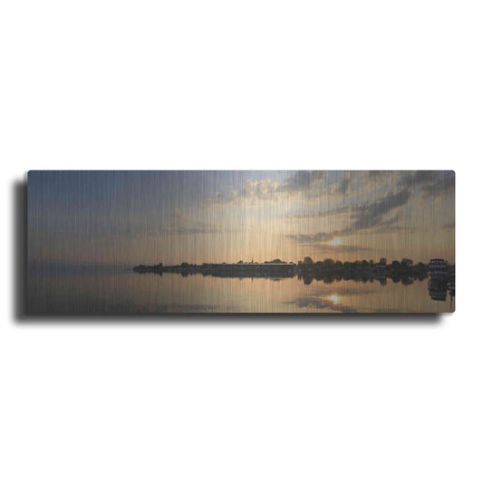 Luxe Metal Art 'French Bay Sunrise' by Lori Deiter, Metal Wall Art