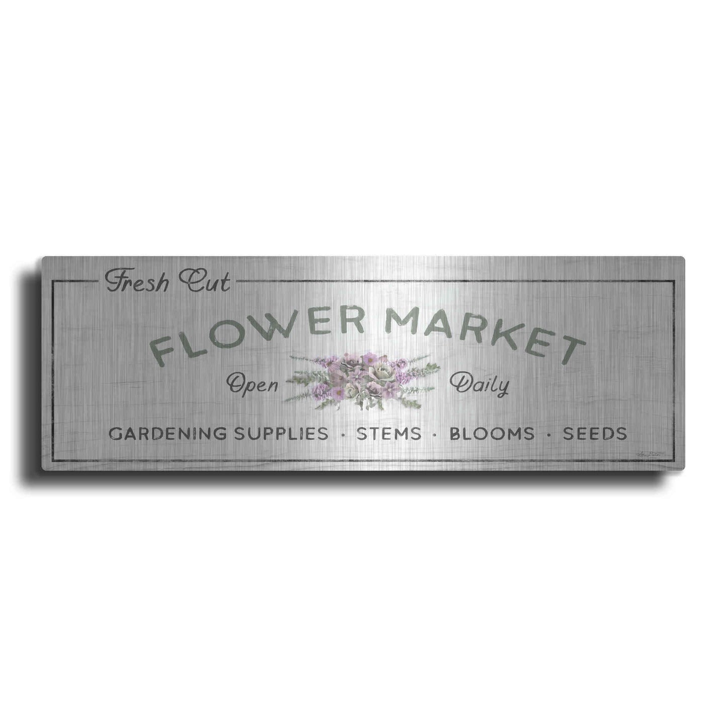 Luxe Metal Art 'Flower Market' by Lori Deiter, Metal Wall Art